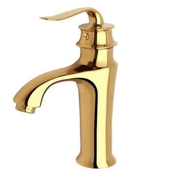 شیر روشویی بامبو طلایی