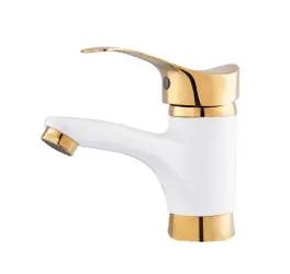 شیر روشویی کاتریج 40 سفید طلایی